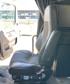 Freightliner Cascadia seat, Freightliner Cascadia air ride seat, Freightliner Cascadia passenger seat, Freightliner Cascadia right seat, Freightliner Cascadia air suspension seat, Freightliner Cascadia grey seat, Freightliner Cascadia cloth leather seat, Freightliner Cascadia replacement seat, used Freightliner Cascadia seat, used truck air ride seat, Freightliner truck seat, Freightliner passenger air ride seat, grey cloth and leather truck seat, heavy duty truck seat, semi truck air ride seat, Freightliner Cascadia interior parts, Freightliner Cascadia replacement parts
