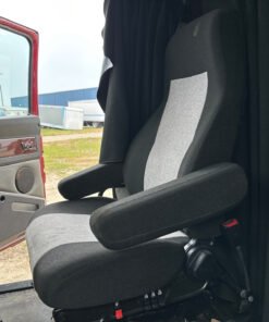Western Star 5700 air ride seat, Western Star 5700 passenger seat, Western Star 5700 seat, Western Star 5700 air seat, Western Star 5700 truck seat, used Western Star 5700 seat, Western Star 5700 seat for sale, 2018 Western Star 5700 seat, black cloth truck seat, black air ride seat, passenger air ride seat, right passenger truck seat, Western Star truck seat, used truck air ride seat, semi truck passenger seat, heavy duty truck seat, Western Star replacement seat.