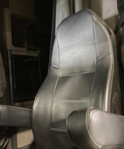 Freightliner Cascadia seat, Freightliner Cascadia air ride seat, Freightliner Cascadia driver seat, Freightliner Cascadia left seat, Freightliner Cascadia air suspension seat, Freightliner Cascadia black seat, Freightliner Cascadia leather seat, Freightliner Cascadia replacement seat, used Freightliner Cascadia seat, used truck air ride seat, Freightliner truck seat, Freightliner driver air ride seat, black imitation leather truck seat, heavy duty truck seat, semi truck air ride seat, Freightliner Cascadia interior parts, Freightliner Cascadia replacement parts