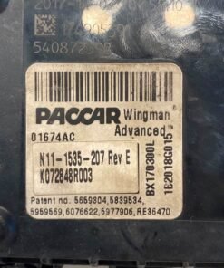2019 Peterbilt 579 radar sensor, Peterbilt 579 front radar sensor, Bendix Wingman radar sensor, Bendix Wingman Peterbilt 579, K072848R003, K072848R003 radar sensor, Peterbilt 579 collision mitigation sensor, Peterbilt 579 adaptive cruise control radar, Peterbilt front radar sensor, Bendix front radar sensor, 2019 Peterbilt radar module, Peterbilt 579 safety sensor, Peterbilt 579 replacement radar sensor, used Bendix Wingman sensor, semi truck radar sensor, heavy duty truck radar sensor, commercial truck collision avoidance sensor, Peterbilt 579 truck parts