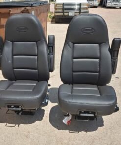 Atlas II truck seats, Peterbilt seats, Peterbilt Atlas II seats, Peterbilt truck seats, Peterbilt seat pair, brand new Peterbilt seats, Peterbilt logo seats, semi truck seats, heavy duty truck seats, custom truck seats, show truck seats, Peterbilt interior parts, truck seat replacement, Atlas II seats for sale, Peterbilt parts for sale