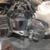 Lincoln Chrome exhaust clamps, TCLA-83 exhaust clamp, 8 inch exhaust pipe clamp, 8” Peterbilt exhaust clamp, Peterbilt exhaust hardware, Peterbilt exhaust pipe mount, angle mount exhaust clamp, Lincoln Chrome Peterbilt parts, semi truck exhaust clamps, heavy duty truck exhaust parts, Peterbilt exhaust accessories, truck exhaust mounting hardware