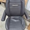 Bostrom black air ride seat, Bostrom truck seat, used air ride truck seat, black semi truck seat, air suspension truck seat, heavy duty truck seat, replacement truck seat, semi truck interior parts, used Bostrom seat, commercial truck seat