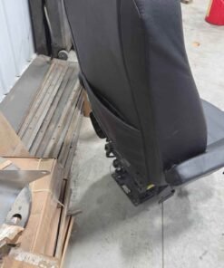 Bostrom black air ride seat, Bostrom truck seat, used air ride truck seat, black semi truck seat, air suspension truck seat, heavy duty truck seat, replacement truck seat, semi truck interior parts, used Bostrom seat, commercial truck seat
