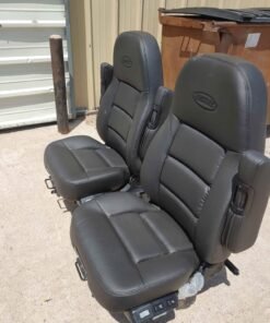 Atlas II truck seats, Peterbilt seats, Peterbilt Atlas II seats, Peterbilt truck seats, Peterbilt seat pair, brand new Peterbilt seats, Peterbilt logo seats, semi truck seats, heavy duty truck seats, custom truck seats, show truck seats, Peterbilt interior parts, truck seat replacement, Atlas II seats for sale, Peterbilt parts for sale