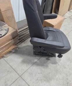 Bostrom black air ride seat, Bostrom truck seat, used air ride truck seat, black semi truck seat, air suspension truck seat, heavy duty truck seat, replacement truck seat, semi truck interior parts, used Bostrom seat, commercial truck seat