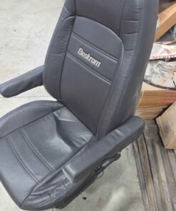 Bostrom black air ride seat, Bostrom truck seat, used air ride truck seat, black semi truck seat, air suspension truck seat, heavy duty truck seat, replacement truck seat, semi truck interior parts, used Bostrom seat, commercial truck seat