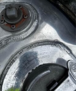 Peterbilt fuel tank, 2014 Peterbilt fuel tank, Peterbilt 50 gallon fuel tank, Peterbilt 50 gallon fuel tank used, Peterbilt 26 inch fuel tank, 26 inch diameter fuel tank, semi truck fuel tank, semi truck fuel tank 50 gallon, heavy duty truck fuel tank, aluminum truck fuel tank, Peterbilt replacement fuel tank, used Peterbilt parts, Peterbilt truck parts, semi truck replacement parts, truck fuel tank with straps, truck fuel tank mounting brackets, 50 gallon diesel fuel tank, used semi truck fuel tank