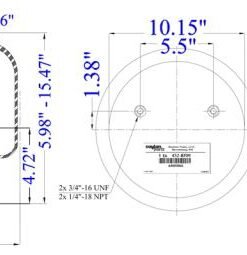 Dayton 452-8709 air spring, 4528709 air spring, Dayton Parts 452-8709, Hendrickson air spring, Turner air spring, Hendrickson Turner suspension, new air spring, replacement air spring, heavy duty truck air spring, truck suspension parts