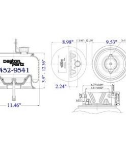 Dayton 452-9541 air spring, 4529541 air spring, Dayton Parts 452-9541, rolling lobe air spring, ContiTech 66111, Firestone 9541, Firestone W01-358-9541, Goodyear 1R11-268, Meritor MAF9541, new Dayton air spring, heavy duty truck suspension