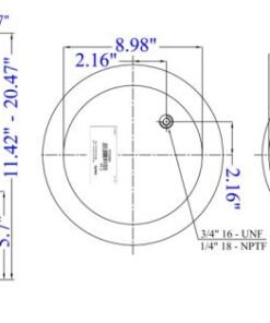 Dayton 452-9265 air spring, 4529265 air spring, Dayton Parts 452-9265, rolling lobe air spring, Firestone 9265, AB1DK23L-9265, S-23176, new Dayton air spring, aftermarket air spring, heavy duty truck suspension